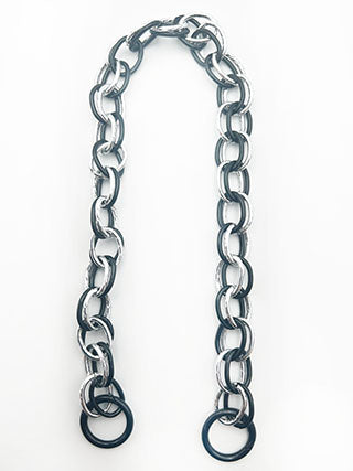 CATENA BORSA DOPPIA CON ANELLI-METALLO-50 CENTIMETRI