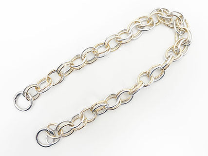 CATENA BORSA DOPPIA CON ANELLI-METALLO-50 CENTIMETRI