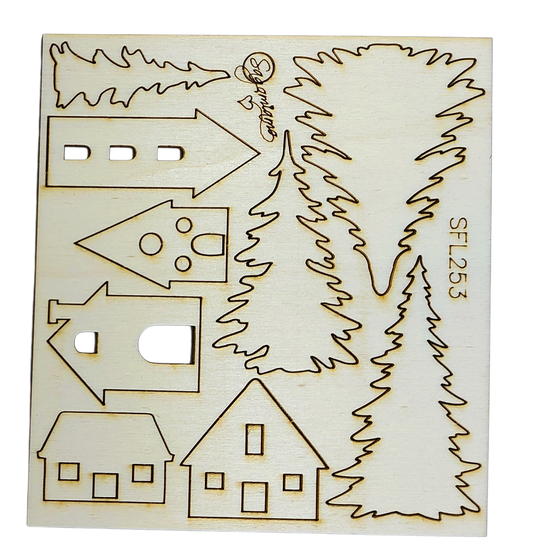 PAESAGGI ALBERI E CASETTE SFL253