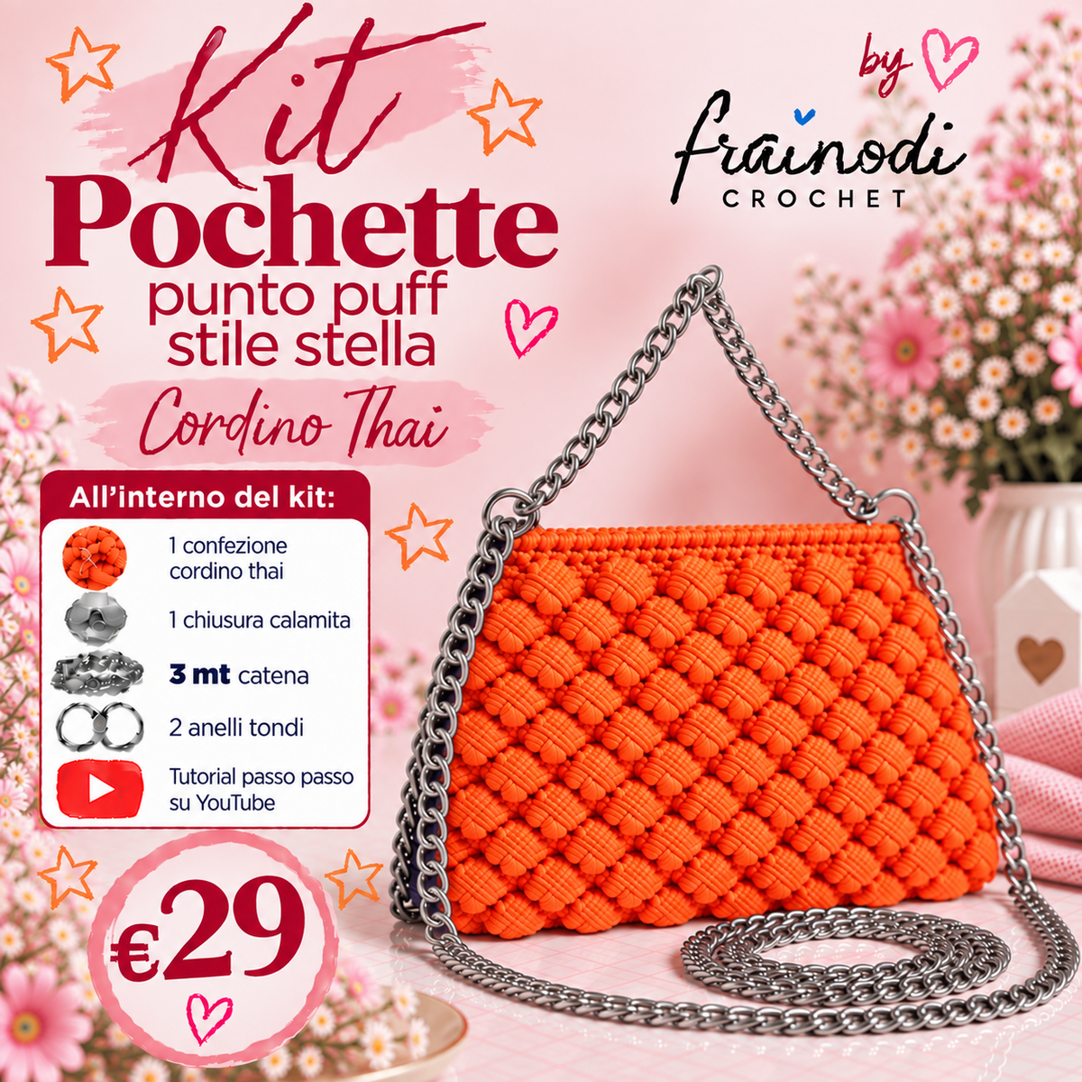 KIT POCHETTE PUNTO PUFF di Frainodi Crochet