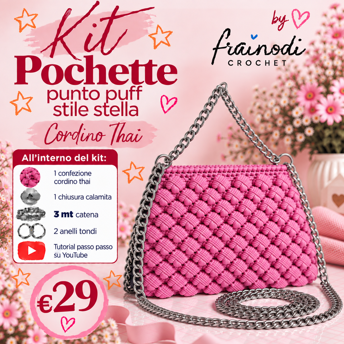 KIT POCHETTE PUNTO PUFF di Frainodi Crochet